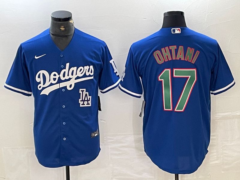 Men Los Angeles Dodgers 17 Ohtani Blue Nike Game MLB Jersey style 25